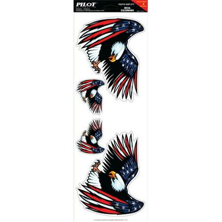 PILOT AUTOMOTIVE 6 x 18 in. SA Eagles Decal GRP-517